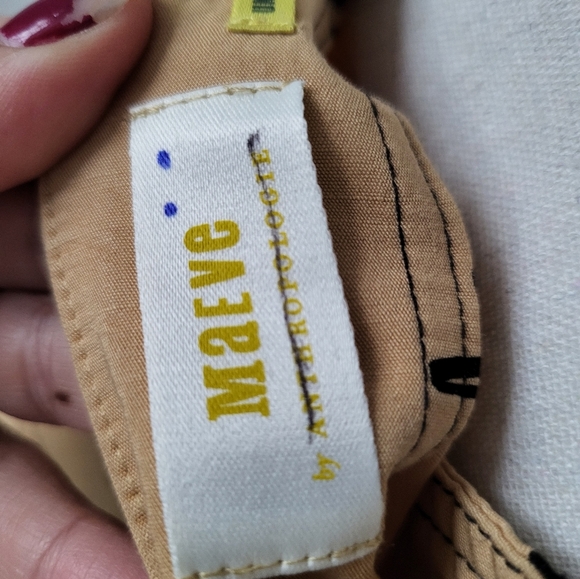 Anthropology/ Maeve Beige Floral Button-Front Jumpsuit - Picture 6 of 14